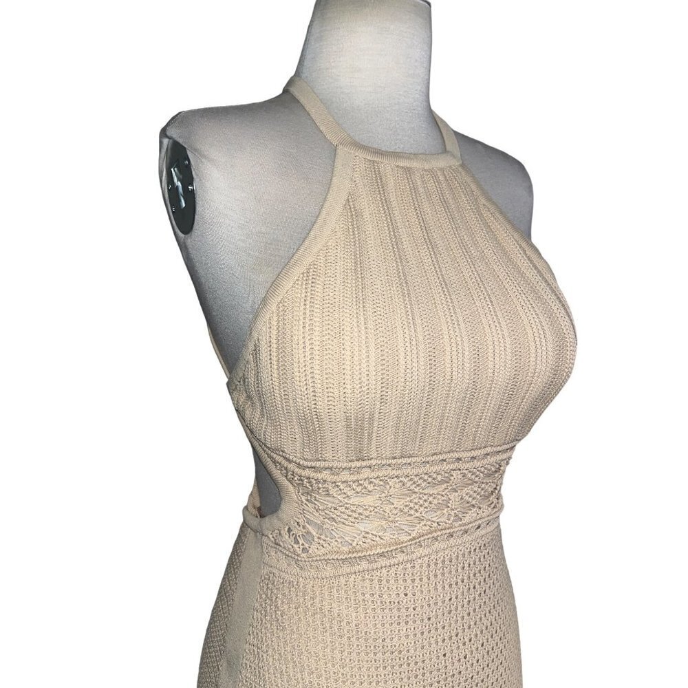 Significant Other Abby Knit Dress in Biscuit 4 Womens Bodycon Midi Cocktail - Picture 5 of 16